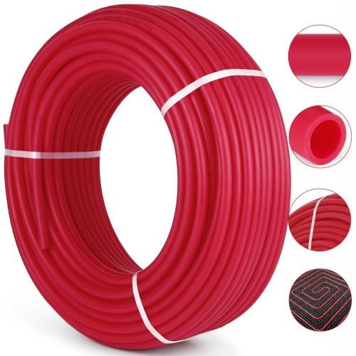 VEVOR  1/2 Inch X 900 Feet Oxygen Barrier Pex Tubing, Tube Coil - Evoh Pex-B Pipe for Residential Commercial Radiant Floor Heating Pex Pipe (1/2"