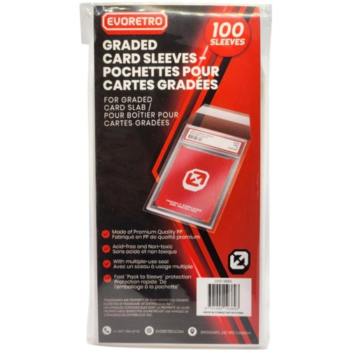 Evoretro Standard Card Sleeves: Graded PSA 100 Sleeves Per Pack