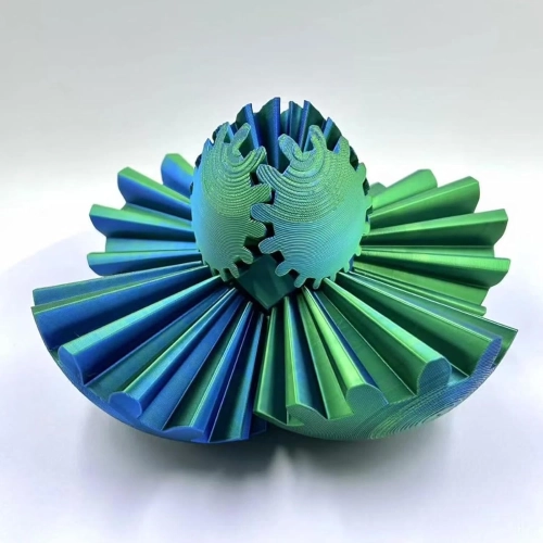 Gear Ball - 3D Printed Gear Ball Spin Ball or Cube Fidget Toy, Stress Ball