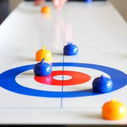 Tabletop Curling Game for Adults & Family. Fun Indoor Sports Game for Everyone