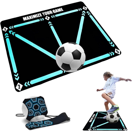 Tapis d'entraînement antidérapant pour les pas de football et ceinture d'entraînement de pied de soccer pour améliorer vos compétences de soccer pour