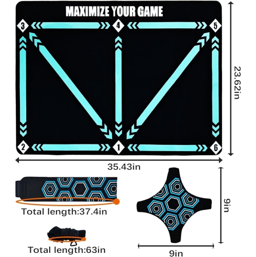 Tapis d'entraînement antidérapant pour les pas de football et ceinture d'entraînement de pied de soccer pour améliorer vos compétences de soccer pour