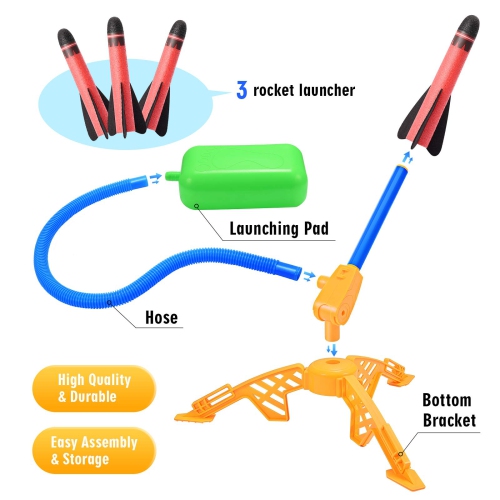 Jouets pour garçons de 4 à 12 ans, Jouets d'extérieur Jeu de fusée Trousse de lancement de fusée Cadeaux d'anniversaire pour les enfants de 4-12 ans