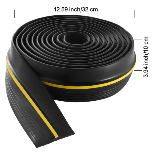 VEVOR 20 FT Garage Door Threshold Seal Strip, Universal Garage Door Floor Seal Strip with Adhesive, Garage Door Bottom Weatherproof Strip, Upgraded
