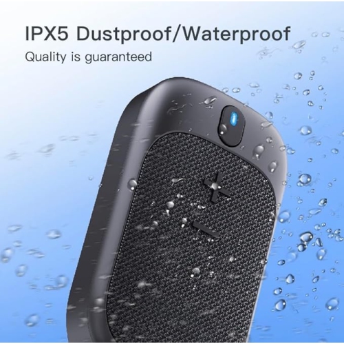 Wearable Bluetooth Speaker IPX5 Waterproof, Clip-On Mini Wireless Portable Speaker with Built-in Microphone for Hands-Free Music and Calls