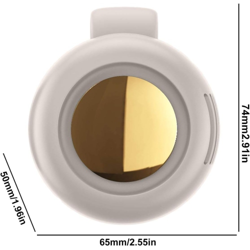 Small Clip Fan,Portable Silent Mini Bladeless Fan Clip On,3 Speeds Clip-on Fans for Shirt,Mini Whirlwind Fans for Waist Clips-Beige