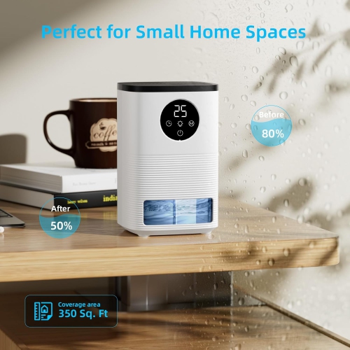 Déshumidificateur pour la maison,Petit déshumidificateur silencieux avec mode de veille minuteur,Déshumidificateur portatif pour chambre à coucher