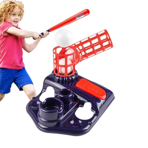Ensemble de baseball pour enfants de 5 à 8 ans, machine à piquer, jeux de sport pour l'intérieur et l'extérieur pour garçons et filles – bleu
