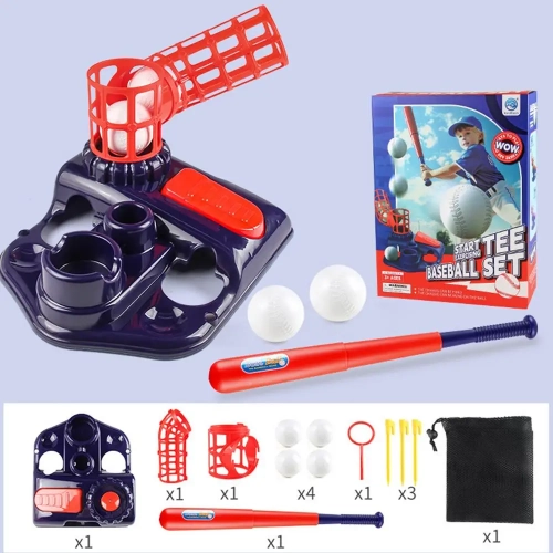 Ensemble de baseball pour enfants de 5 à 8 ans, machine à piquer, jeux de sport pour l'intérieur et l'extérieur pour garçons et filles – bleu