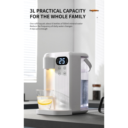 3L Capacity Smart Water Heater - 3 Seconds Convenient Instant Water Heater, 2000W, 12 Adjustable Temperature and Water Volume, Suitable for