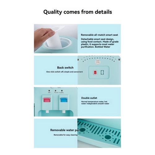 Portable hot and cold water dispenser - light weight, low noise, leak-proof, space saving, 304 stainless steel interior, suitable for home/office
