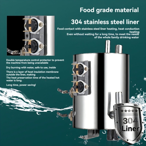 Warm and hot portable water dispenser - light weight, low noise, leak-proof, space saving, 304 stainless steel interior, suitable for home/office