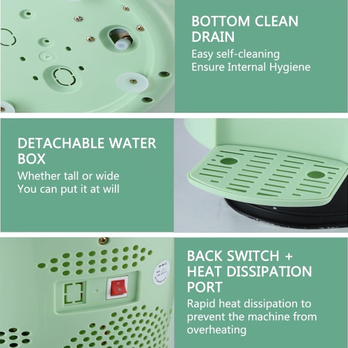 Distributeur d'eau chaude et froide portatif - Léger, faible bruit, double robinet, eau chaude de 20 secondes, intérieur en acier inoxydable 304,