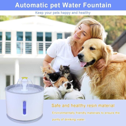 Silent Automatic Pet Drinking Fountain - Smart LED Indicator, Antibacterial PP Material, Low Noise Pump, Easy-to-Clean Design