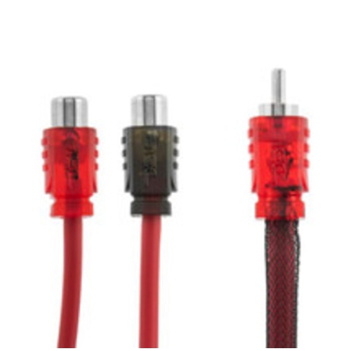 DS18 R1M2F Male to (2) Female Ultra Flex Y Adapter RCA Cable