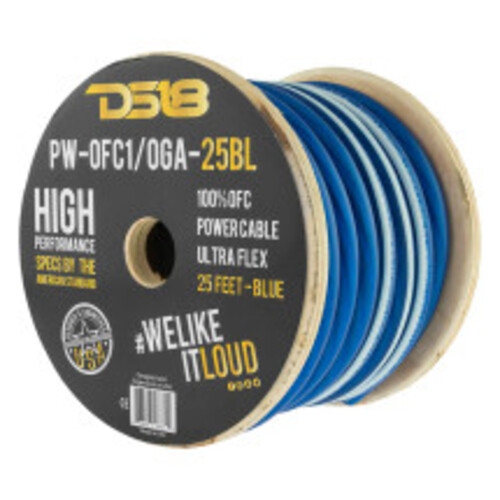 DS18 Ultra Flex 100% OFC Copper 1/0 Gauge Ground/Power Wire - 25ft Spool