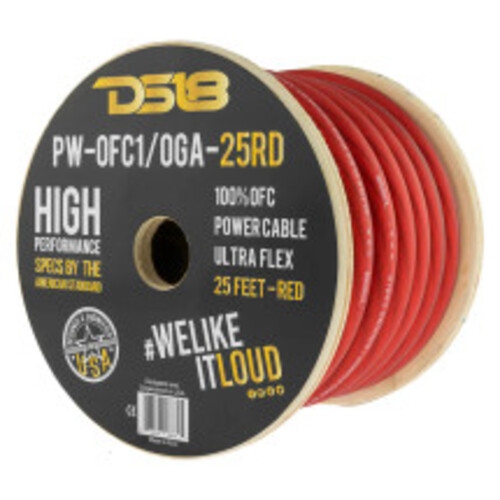 DS18 Ultra Flex 100% OFC Copper 1/0 Gauge Ground/Power Wire - 25ft Spool