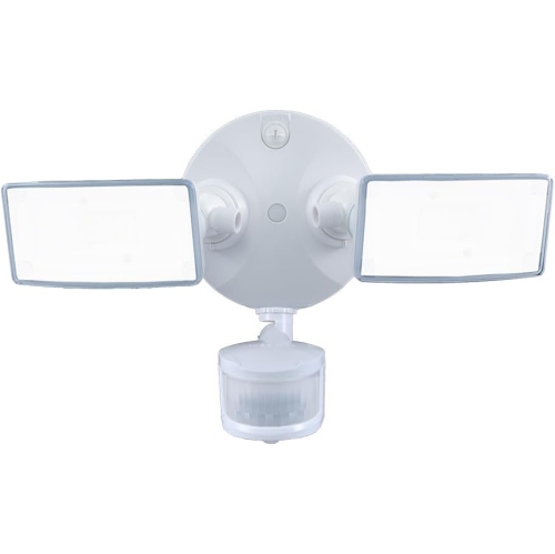 Halo Twin Head Motion Outdoor Integrated LED Motion Sensor Flood & Security Light - White