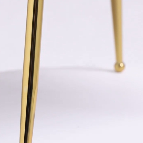 Luxurious Set of 6 Velvet Dining Chairs, Modern Cushioned Dining Chairs with Golden Metal Legs, Tufted Dining Chairs for Living Room, Bedroom, and