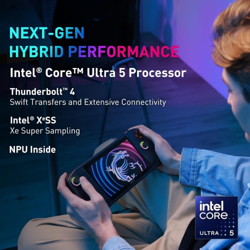 MSI Handheld Claw A1M 7" FHD 120Hz Intel® Core™ Ultra 5-135H 16GB LPDDR5 512GB NVMe SSD Windows 11 - Open Box