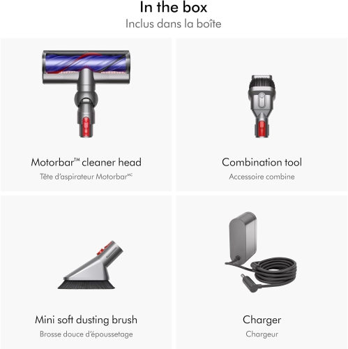 Remis à neuf – Aspirateur-balai sans fil V7 Advanced de Dyson – Argenté