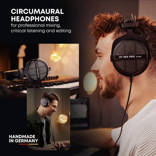 beyerdynamic DT 990 PRO open Studio Headphone for professional mixing, mastering and editing - Open Box