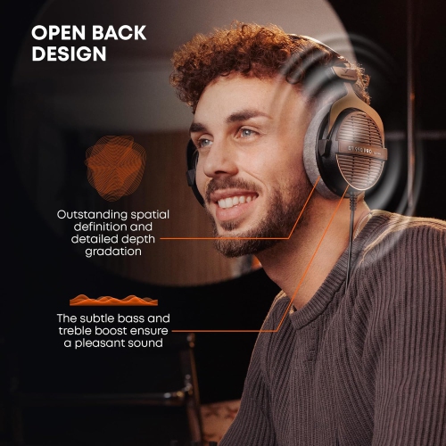 beyerdynamic DT 990 PRO open Studio Headphone for professional mixing, mastering and editing - Open Box