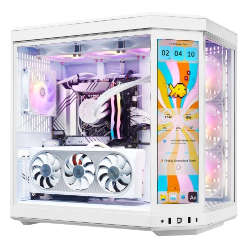 TECHNOID Limited Edition Gaming PC - AMD Ryzen 7 7800x3D, 64GB DDR5 Ram, 2TB SSD, RTX 5070 Ti, Windows 11 Pro, HYTE Y70 Touch infinite, White