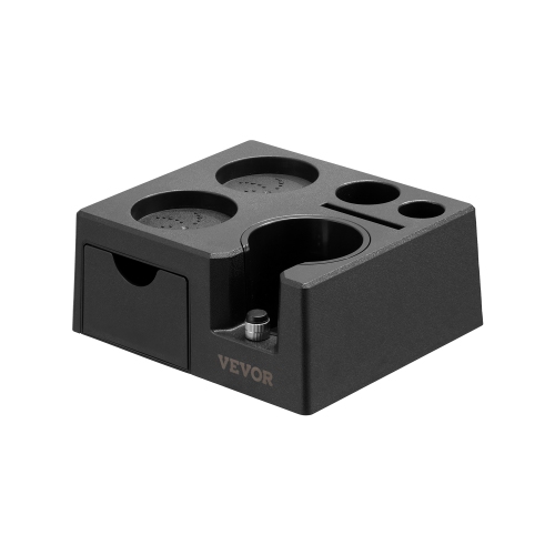 VEVOR 7-in-1 Espresso Tamping Station, ABS Material, Multifunctional Tamping Station with Detachable Slot, Easy to Clean Espresso Knock Box with