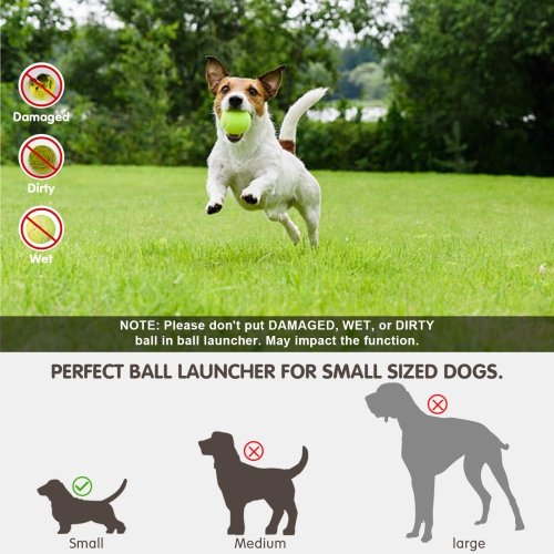 Automatic Dog Ball Launcher, Dog Ball Thrower, Interactive Dog Toys Tennis Ball Launcher for Small Dogs with 3 Distance Settings- Orange