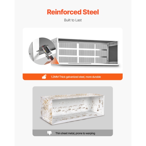 VEVOR 42 in Through the Wall Air Conditioner Sleeve, Exterior Grille, Wall AC Sleeve, Fit Most Brands of Through the Wall Air Conditioner, Durable