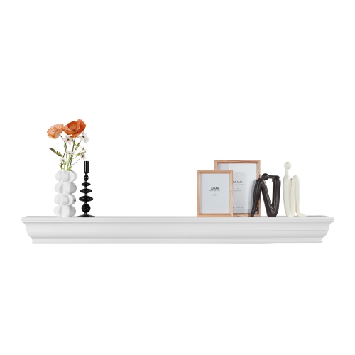 VEVOR  72" X 8" X 5", 50 Lbs Weight Capacity, Natural Wood Mantel for Over Fireplace, Wall Mounted Floating Farmhouse Shelf, Handcrafted Wood