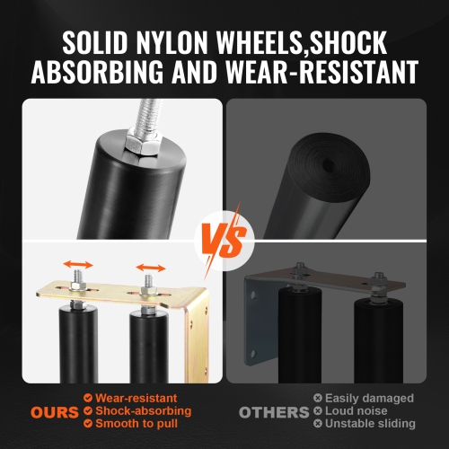 VEVOR 6” Rolling Sliding Gate Hardware Kit with L-Bracket, Universal Adjustable Sliding Gate Rollers, Heavy Duty Sliding Gate Guide Roller for