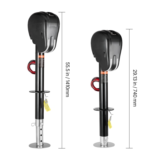 VEVOR 3500 lbs Electric Trailer Jack,Heavy Duty RV Electric Power Tongue Jack with 2 Way Connector, Memory Function, Crank Handle & Weatherproof Jack