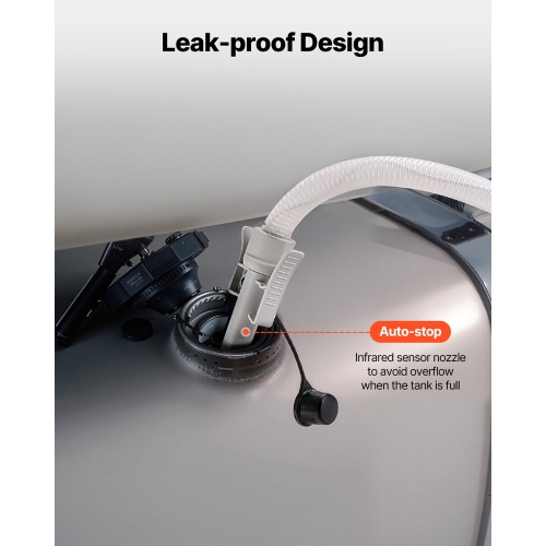 VEVOR 16 Gallon Fuel Caddy,Portable Fuel Tank with 12V DC 2.5 GPM Electric Fuel Transfer Pump, 4 ft Delivery Hose & Auto-Stop Sensor Nozzle, Tank