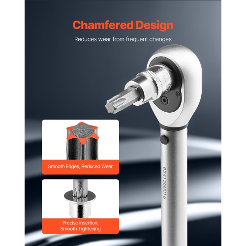 VEVOR 60-Piece Torx Bit Socket and External Torx Socket Set,T6-T70, TT6-TT70, TP8-TP60, E4-E24, S2 Alloy Steel and Cr-V Steel, 1/4 in, 3/8 in, and