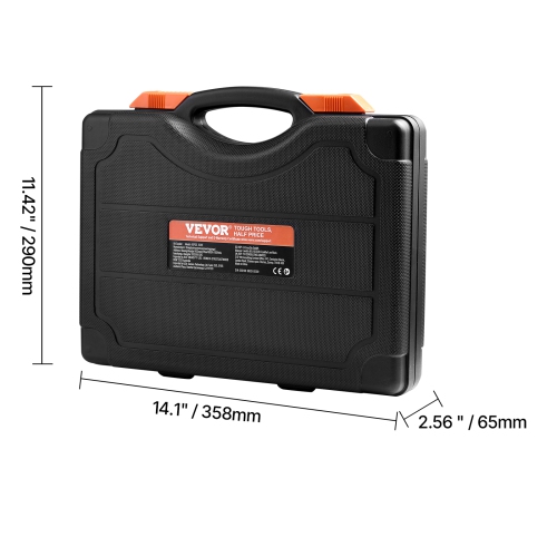 VEVOR 60-Piece Torx Bit Socket and External Torx Socket Set,T6-T70, TT6-TT70, TP8-TP60, E4-E24, S2 Alloy Steel and Cr-V Steel, 1/4 in, 3/8 in, and