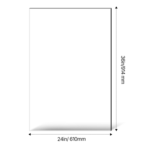VEVOR 2-Pack Plexiglass Acrylic Sheet,Plastic, 24 x 36 Inch 1/4 Inch Plastic Cast Transparent Glass for Crafting Projects,Replacement Picture Frame