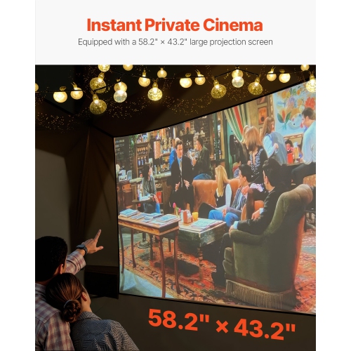 VEVOR 10FT L x 8FT W SUV Tent for Camping, Waterproof PU2000mm Spacious Double Layer Design for 5-8 Person, SUV Camping Tent with Mesh Windows,