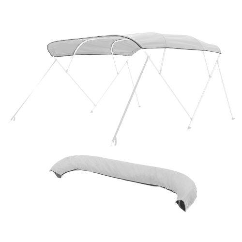 VEVOR 4 Bow Boat Bimini Tops, 600D Polyester Canopy, Waterproof & Sun Protection Boat Awning Canopy with Storage Bag, Bimini Top Replacement,