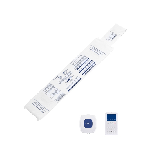 VEVOR 10 x 35-inch Alert Bed Alarm System,Wireless Bed Sensor Pad with Call Button & Pager,Pre-Alert Safety Bed Alarms and Fall Prevention for