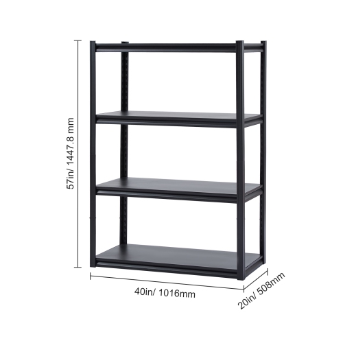 VEVOR 2400 lbs Garage Storage Shelves, 4 Tier, 20" D x 40" W x 57" H Adjustable Metal Shelves for Garage Shelves Utility Rack Shelf, Ideal for