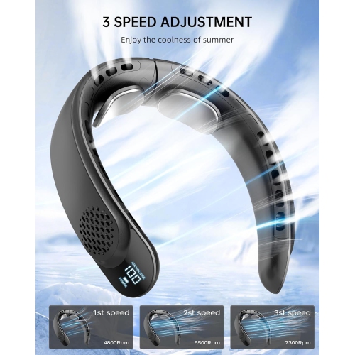 4000&nbsp;mAh rechargeable avec 4 turbos et écran LED, glacière personnelle portative, cadeau élégant pour le gym, les voyages et le bureau