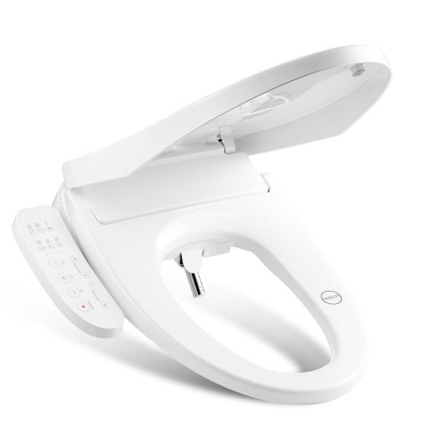 VEVOR Elongated Bidet Toilet Seat, Side Arm Control Smart Toilet Seat for Existing Toilets, Electric Bidet Toilet Seat with Slow Close, Night Light,