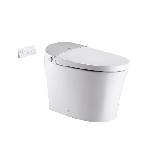 VEVOR  Smart Toilet, Air Drying, Elongated Smart Toilet \w Heated Seat, Clean Nozzle & Auto Freshening System, Auto Open/close Toilet \w Remote