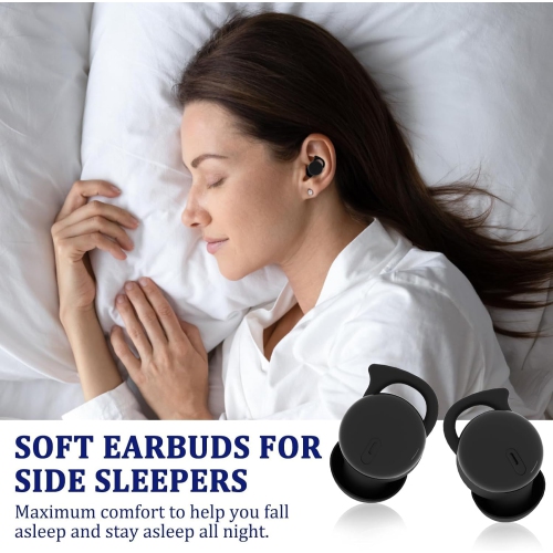 Invisible Sleep Headphones,Sleep Earbuds for Side Sleepers,Noise Blocking Sleep Earbuds,Bluetooth Wireless Earbuds,In-Ear Earphones for Sleeping