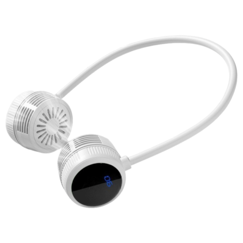 Ventilateur portatif suspendu LCD de 1000&nbsp;mAh – dissipation de la chaleur puissante, chargement USB, conception légère, idéal pour le sport, le