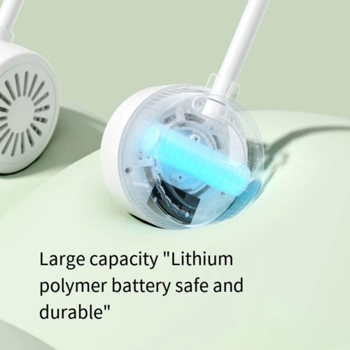 Ventilateur portatif suspendu LCD de 1000 mAh – dissipation de la chaleur puissante, chargement USB, conception légère, idéal pour le sport, le