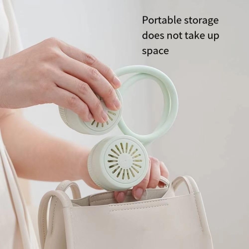 Ventilateur portatif suspendu LCD de 1000 mAh – dissipation de la chaleur puissante, chargement USB, conception légère, idéal pour le sport, le