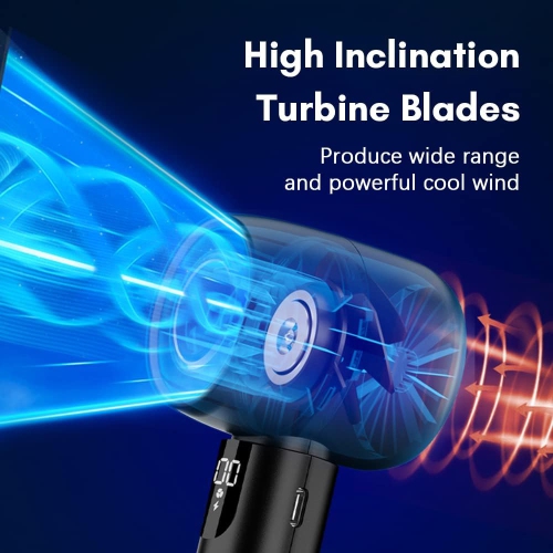 Portable Cordless Desk Fan - 5 Adjustable Speeds, LED Display, Low Noise,1800Mah, Durable ABS Material for Indoor/Outdoor Cooling Use